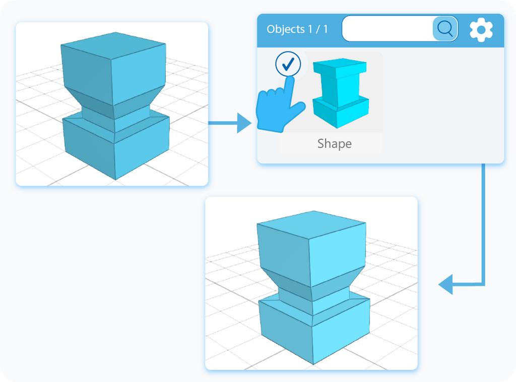 Selecting the shape on which one can use the Edit Details tool on